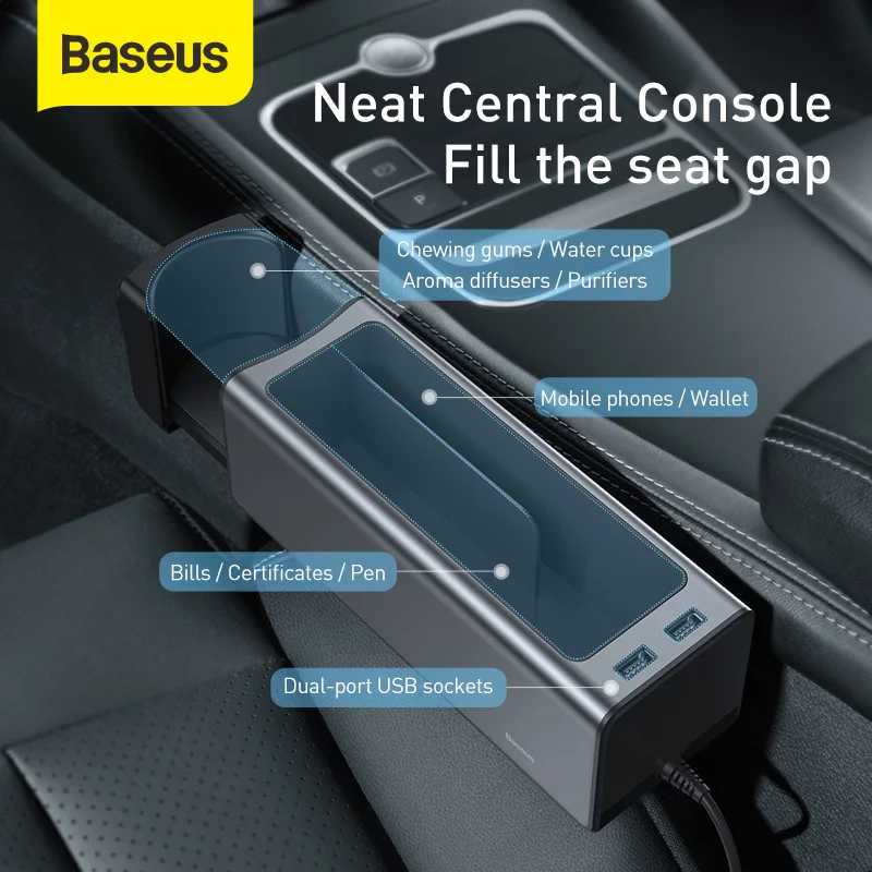 Baseus Car Organizer Auto Seat Crevice Gaps Storage Box Cup Phone Holder for Pockets Stowing Tidying Organizer Car Accessories
Baseus Car Organizer Auto Seat Crevice Gaps Storage Box Cup Phone Holder for Pockets Stowing Tidying Organizer Car Accessories