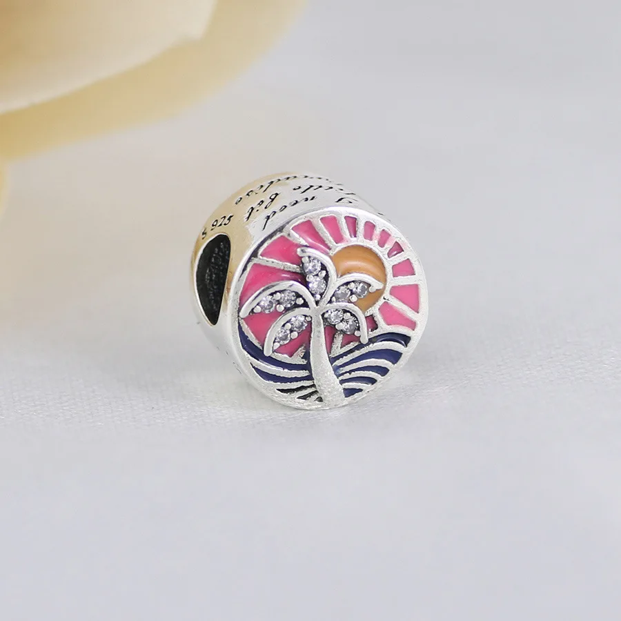 Authentic 925 Sterling Silver Beads New Creative Beach Sunset Coconut Beads Fit Original Pandora Bracelet For Women Diy Jewelry 
Authentic 925 Sterling Silver Beads New Creative Beach Sunset Coconut Beads Fit Original Pandora Bracelet For Women Diy Jewelry