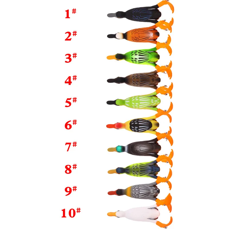 JIMITU Topwater Silicone duck lure Isca artificial 95mm 11g fishing soft lures pesca mar swimbait Wobbler Propeller spinner bait
JIMITU Topwater Silicone duck lure Isca artificial 95mm 11g fishing soft lures pesca mar swimbait Wobbler Propeller spinner bait