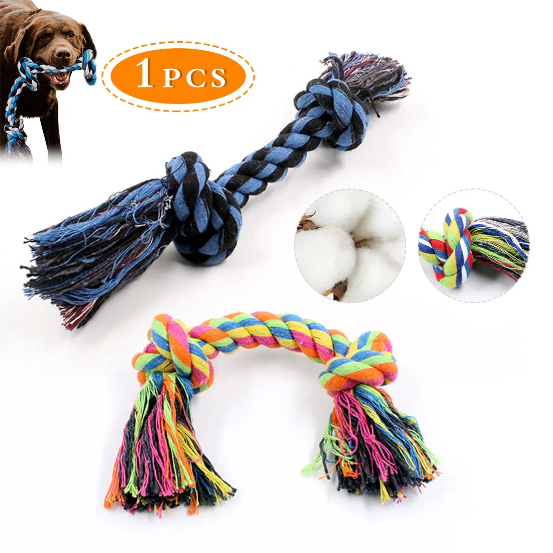 Random Color Pet Dog Toy Bite Rope Double Knot Cotton Rope Funny Cat Toy Bite Resistant and Sharp Teeth Pet Supplies Puppy Toys
Random Color Pet Dog Toy Bite Rope Double Knot Cotton Rope Funny Cat Toy Bite Resistant and Sharp Teeth Pet Supplies Puppy Toys
