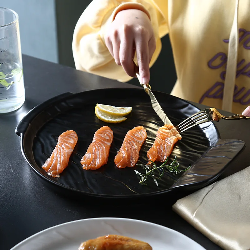 Creative Color Glaze Ceramic Dinner Plate Hotel Tableware Western Restaurant Pasta Sushi Dessert Plate
Creative Color Glaze Ceramic Dinner Plate Hotel Tableware Western Restaurant Pasta Sushi Dessert Plate