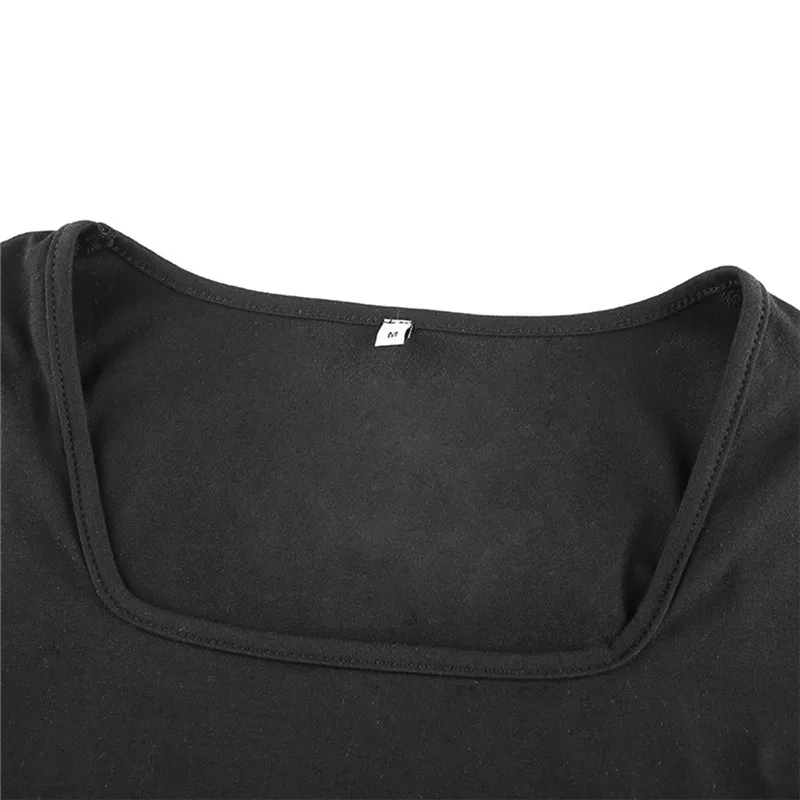 Women ladies short sleeve slim tee tops casual plain simple style Square collar Pullover Crop top Club Slim T Shirt Summer 2020
Women ladies short sleeve slim tee tops casual plain simple style Square collar Pullover Crop top Club Slim T Shirt Summer 2020