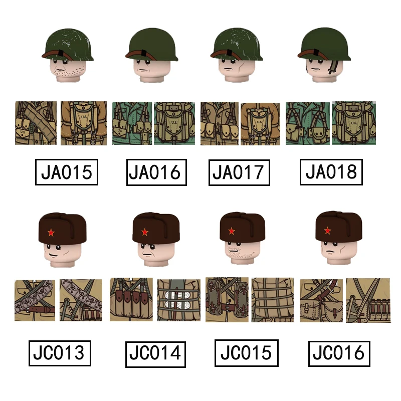 WW2 Military US British German Soldiers Figures Building Blocks Accessories Army Weapons Helmet Guns Parts Bricks Kits Toys
WW2 Military US British German Soldiers Figures Building Blocks Accessories Army Weapons Helmet Guns Parts Bricks Kits Toys