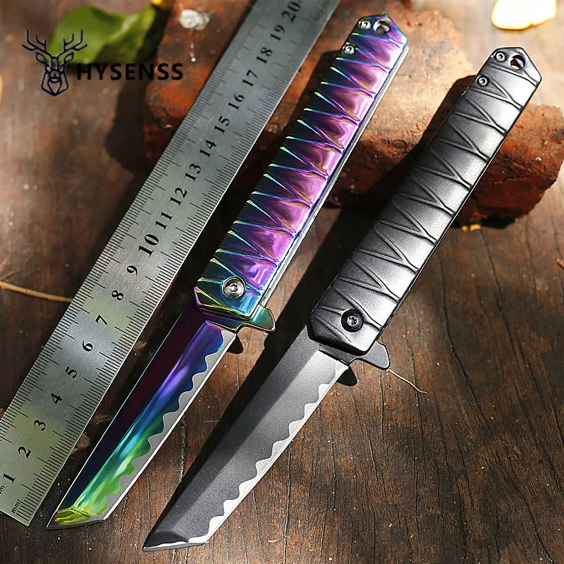 Hysenss Tactical Folding Knife Black Steel Handle Portable High Hardness EDC Knives for Hunting Camping Survival Outdoor Fishing 
Hysenss Tactical Folding Knife Black Steel Handle Portable High Hardness EDC Knives for Hunting Camping Survival Outdoor Fishing