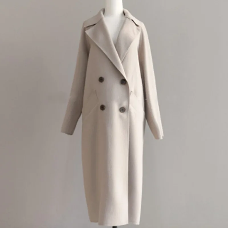 2020 Casual Double Breasted Woolen Coat Female Korean Elegant Office Lady Overisze Outwear Autumn Winter Slim Long Coat Women
2020 Casual Double Breasted Woolen Coat Female Korean Elegant Office Lady Overisze Outwear Autumn Winter Slim Long Coat Women