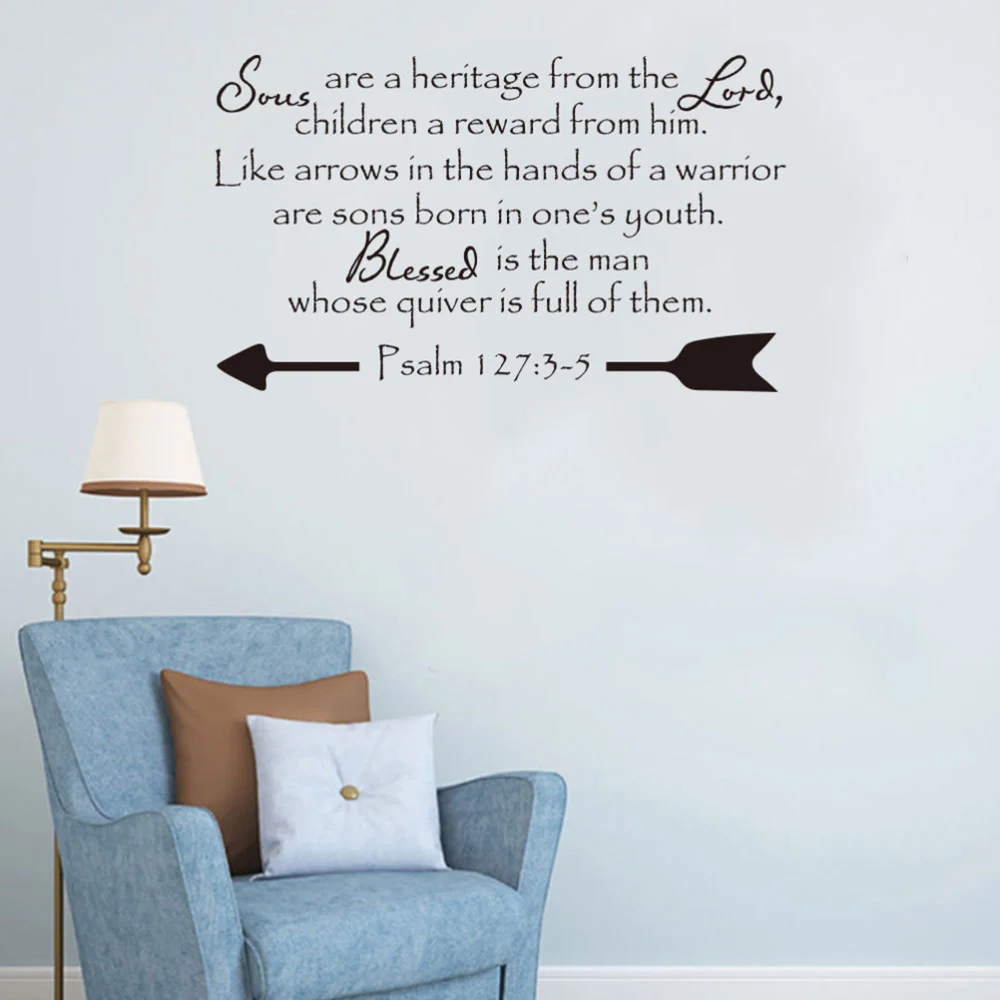 Psalm 127:3 Vinyl Wall Art Religious Home Decor Quote Bible Scripture Wall Decals
Psalm 127:3 Vinyl Wall Art Religious Home Decor Quote Bible Scripture Wall Decals