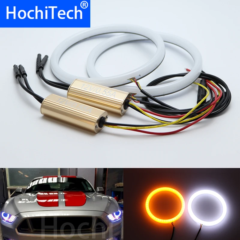 White & yellow Dual and only white Cotton LED Angel eyes kit halo ring Turn signal light for Ford Mustang 2015 2016 2017 2018
White & yellow Dual and only white Cotton LED Angel eyes kit halo ring Turn signal light for Ford Mustang 2015 2016 2017 2018