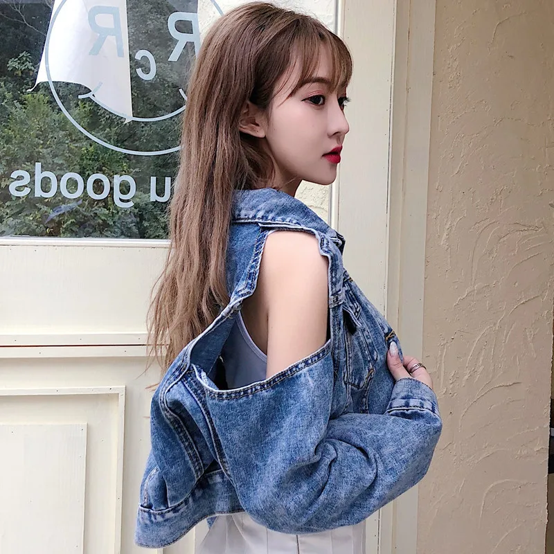 Extra Short Off Shoulder Denim Jacket Women 2021 Autumn Blue Fashion Street Trend Button Pocket Casual Coats Harajuku Streetwear
Extra Short Off Shoulder Denim Jacket Women 2021 Autumn Blue Fashion Street Trend Button Pocket Casual Coats Harajuku Streetwear