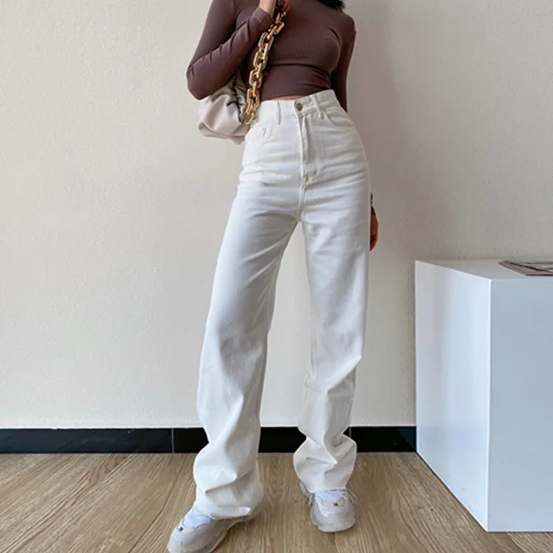 Trousers For Women Pants Summer High Waist Straight Leg Jeans Solid Color Loose Casual Fashion 2021 Clothing Trends
Trousers For Women Pants Summer High Waist Straight Leg Jeans Solid Color Loose Casual Fashion 2021 Clothing Trends