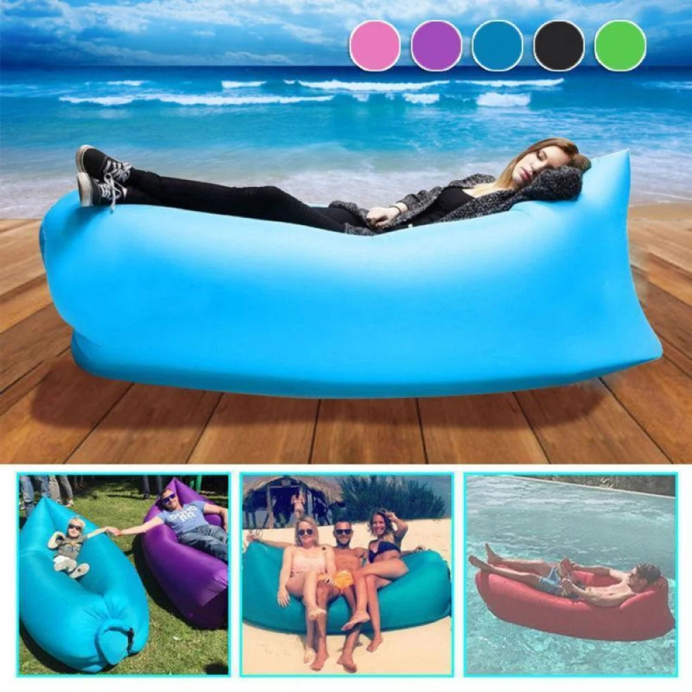 

Camping inflatable Sofa lazy bag 3 Season ultralight down sleeping bag air bed Inflatable sofa lounger trending products 2021