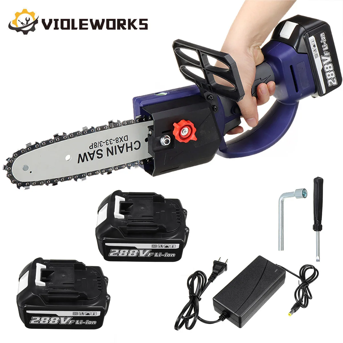 8 Inch 288VF Brushless Electric Chain Saw Cordless One-Hand Saw Chainsaw Wood Cutters Chainsaw Power Tool For Makita Battery
8 Inch 288VF Brushless Electric Chain Saw Cordless One-Hand Saw Chainsaw Wood Cutters Chainsaw Power Tool For Makita Battery