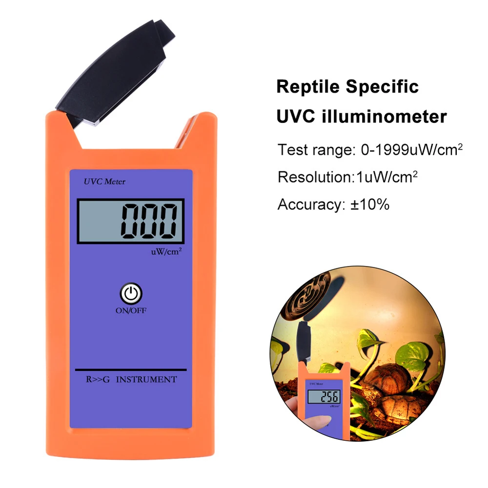 RGM-UVC Reptile UV Radiation Meter Ultraviolet Irradiance Meters High Accuracy UV Illuminance Meter UVC Luminosity Measurement
RGM-UVC Reptile UV Radiation Meter Ultraviolet Irradiance Meters High Accuracy UV Illuminance Meter UVC Luminosity Measurement