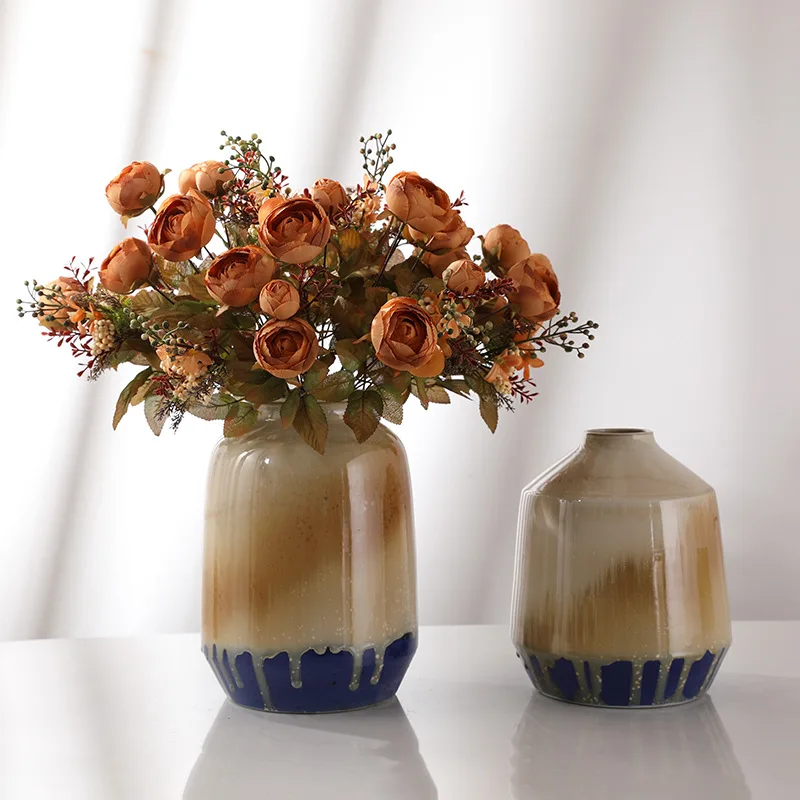 Europeanstyle Tea Rose Wedding Home Decoration Artificial Flower Arrangement Indoor Living Room Dining Table Flower Arrangement
Europeanstyle Tea Rose Wedding Home Decoration Artificial Flower Arrangement Indoor Living Room Dining Table Flower Arrangement