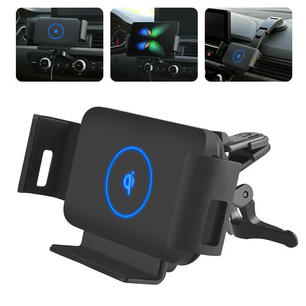 10W Auto Clamping Phone Mount Holder Car Wireless Charger for XiaoMi Samsung Galaxy Fold Z Fold 2 iPhone 11 XS Max Huawei Mate
10W Auto Clamping Phone Mount Holder Car Wireless Charger for XiaoMi Samsung Galaxy Fold Z Fold 2 iPhone 11 XS Max Huawei Mate