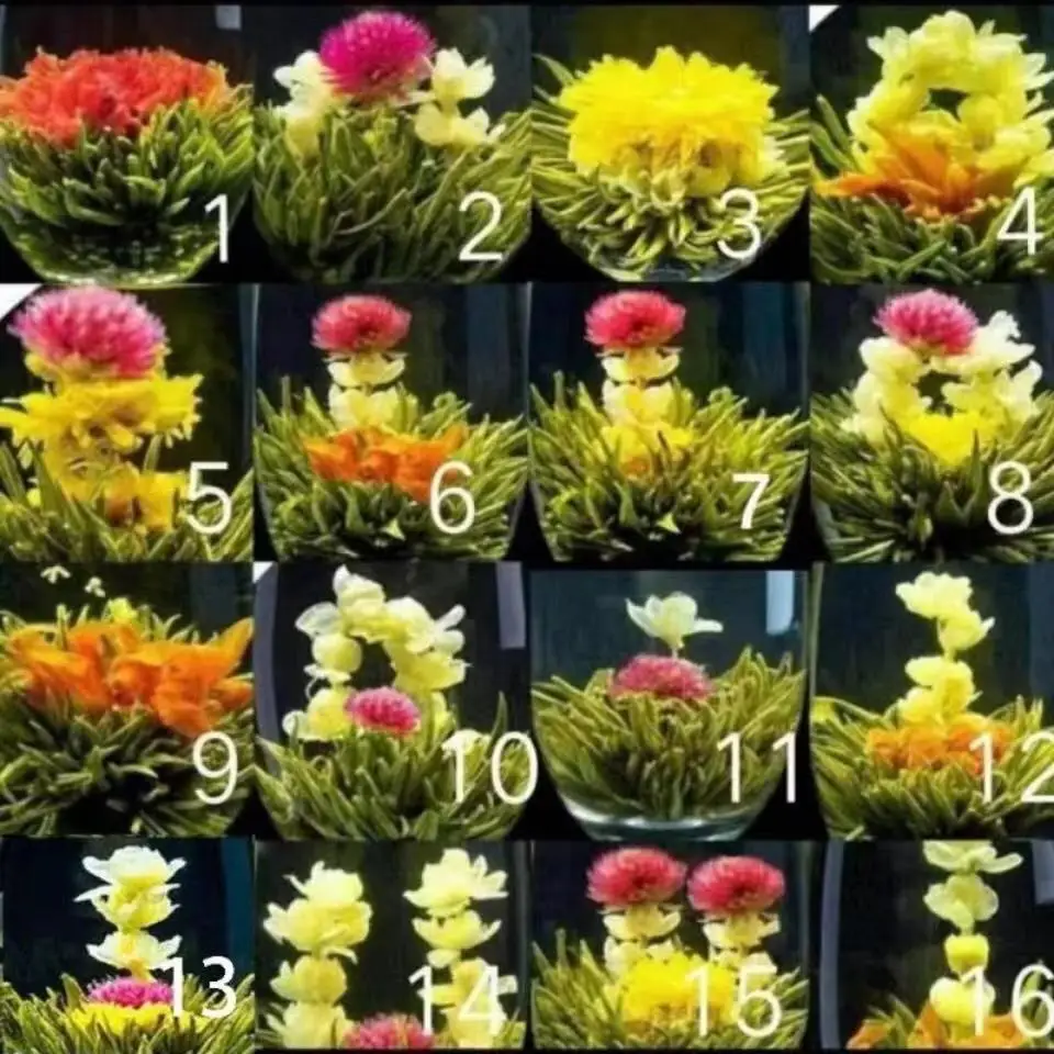 China Tea 16 Pieces Blooming Tea Different Flower Tea Handmade Flower Chinese Flowering Balls Herbal Crafts Flowers Gift Packing
China Tea 16 Pieces Blooming Tea Different Flower Tea Handmade Flower Chinese Flowering Balls Herbal Crafts Flowers Gift Packing