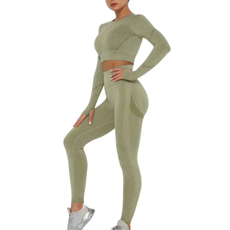 Seamless Women Gym Set Long Sleeve Top Belly Control High Waist Sport Leggings Gym Clothes Girls Tracksuit Sport Suit Sportwear
Seamless Women Gym Set Long Sleeve Top Belly Control High Waist Sport Leggings Gym Clothes Girls Tracksuit Sport Suit Sportwear
