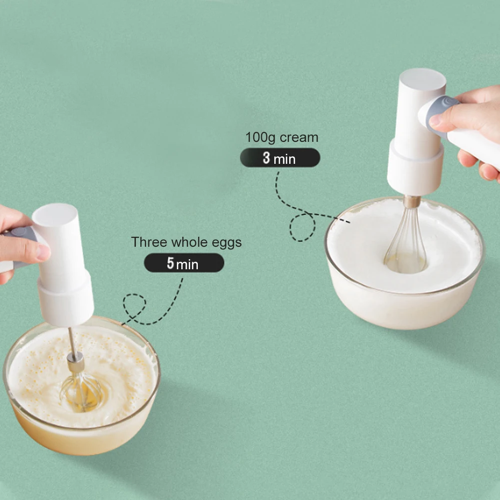 Cordless Egg Beater Electric Hand Mixer Mini Handheld Mixer Portable Kitchen Blender with 2 Egg Beaters Of kitchen tools New
Cordless Egg Beater Electric Hand Mixer Mini Handheld Mixer Portable Kitchen Blender with 2 Egg Beaters Of kitchen tools New