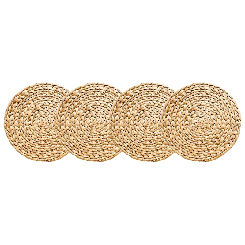 4 Pack Round Woven Placemats for Dining Table, 13.8 Inch Straw Braided Placemat, Heat Resistant Non-Slip Weave Placemats
4 Pack Round Woven Placemats for Dining Table, 13.8 Inch Straw Braided Placemat, Heat Resistant Non-Slip Weave Placemats