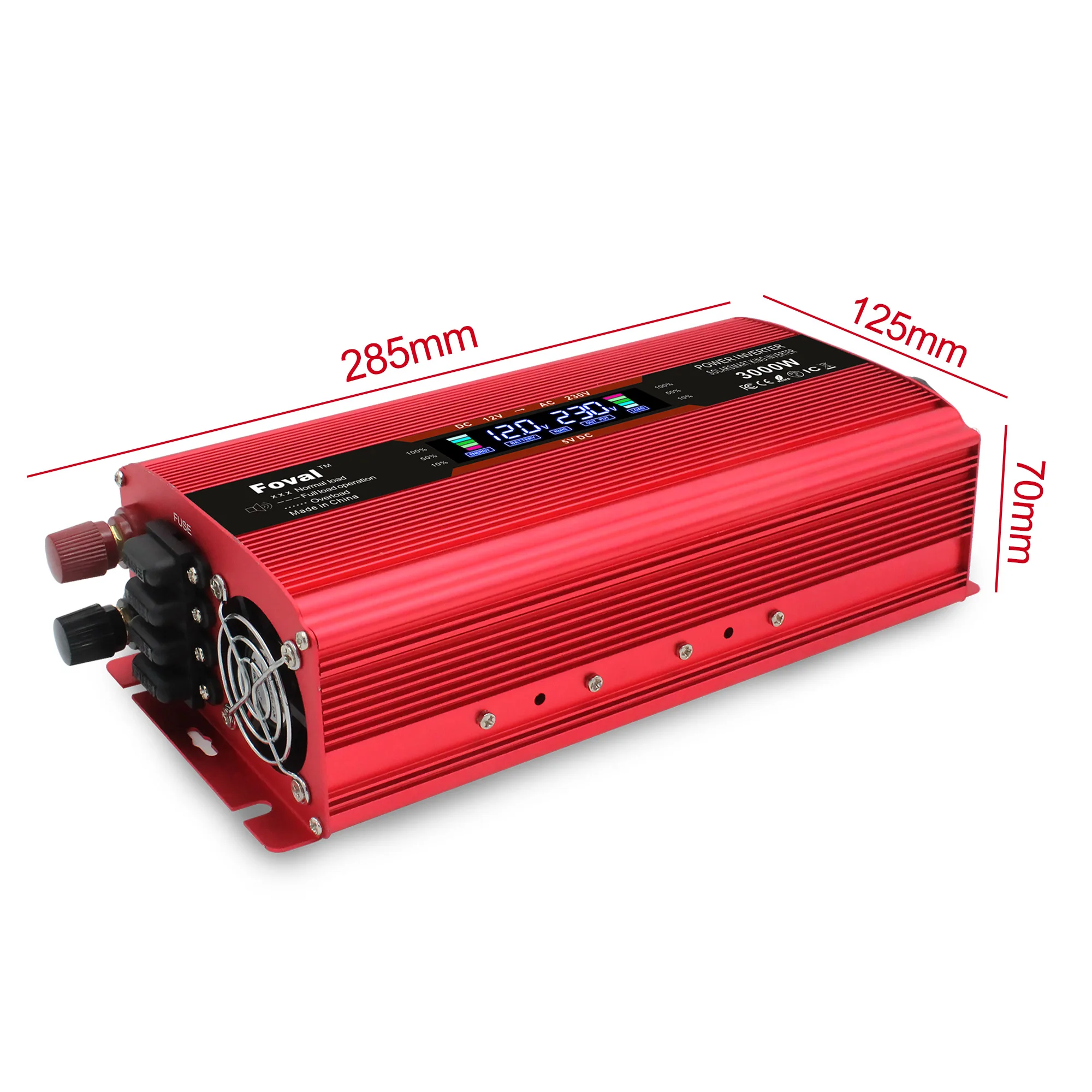 3000W solar inverter 220v to usb power supply DC12 v to AC220V inversor portable ac unit for vehicles with External insurance
3000W solar inverter 220v to usb power supply DC12 v to AC220V inversor portable ac unit for vehicles with External insurance