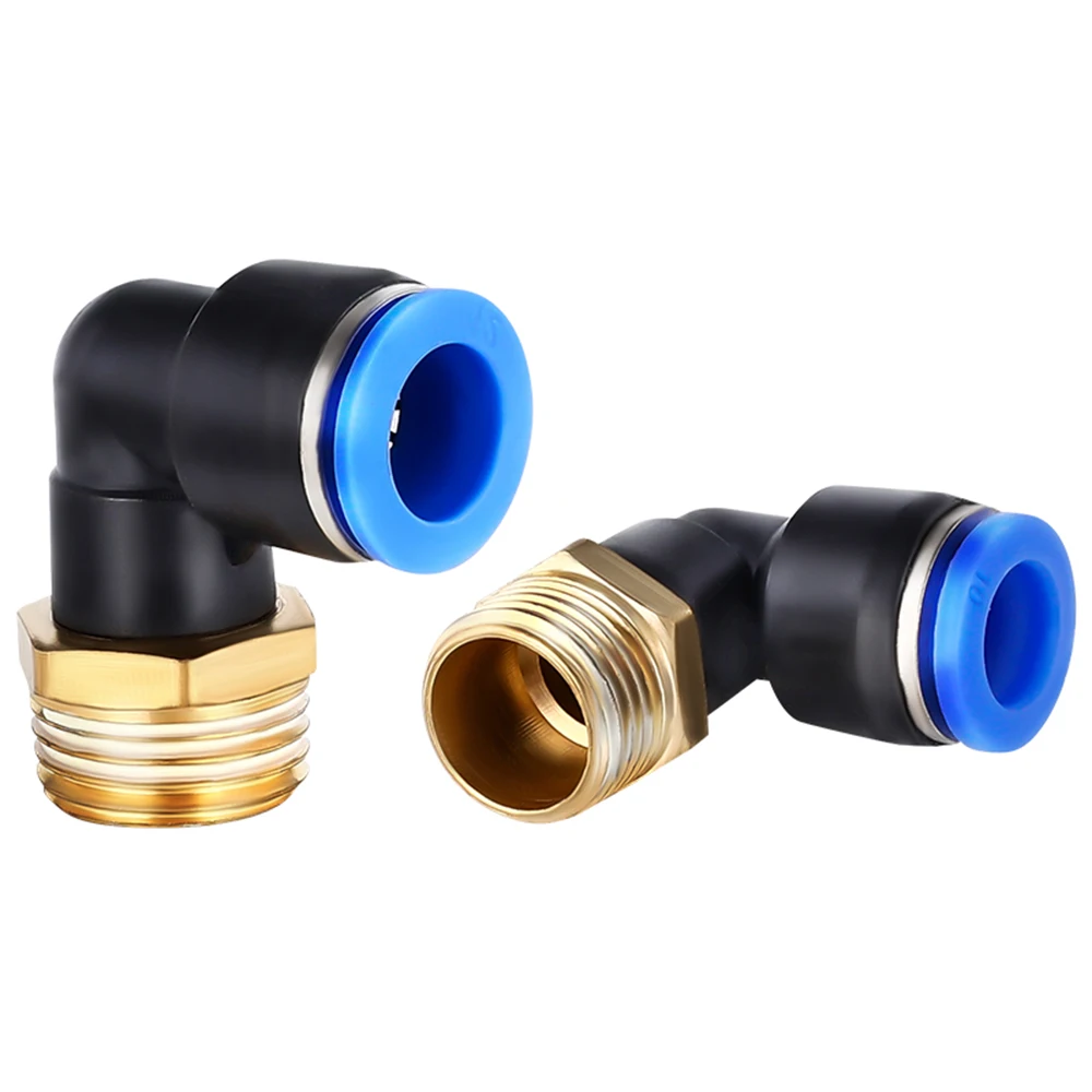 PL pneumatic quick connector 1/4 3/8 1/2 1/8 BSP external thread trachea L-shaped quick plug hose outer diameter 6 8 10 12mm
PL pneumatic quick connector 1/4 3/8 1/2 1/8 BSP external thread trachea L-shaped quick plug hose outer diameter 6 8 10 12mm