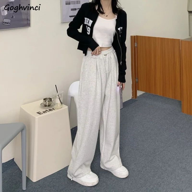 Casual Pants Women Drawstring Simple High Waist Workout All-match Autumn Daily Hot Sale BF Mujer Leisure Loose Fashion Trousers
Casual Pants Women Drawstring Simple High Waist Workout All-match Autumn Daily Hot Sale BF Mujer Leisure Loose Fashion Trousers