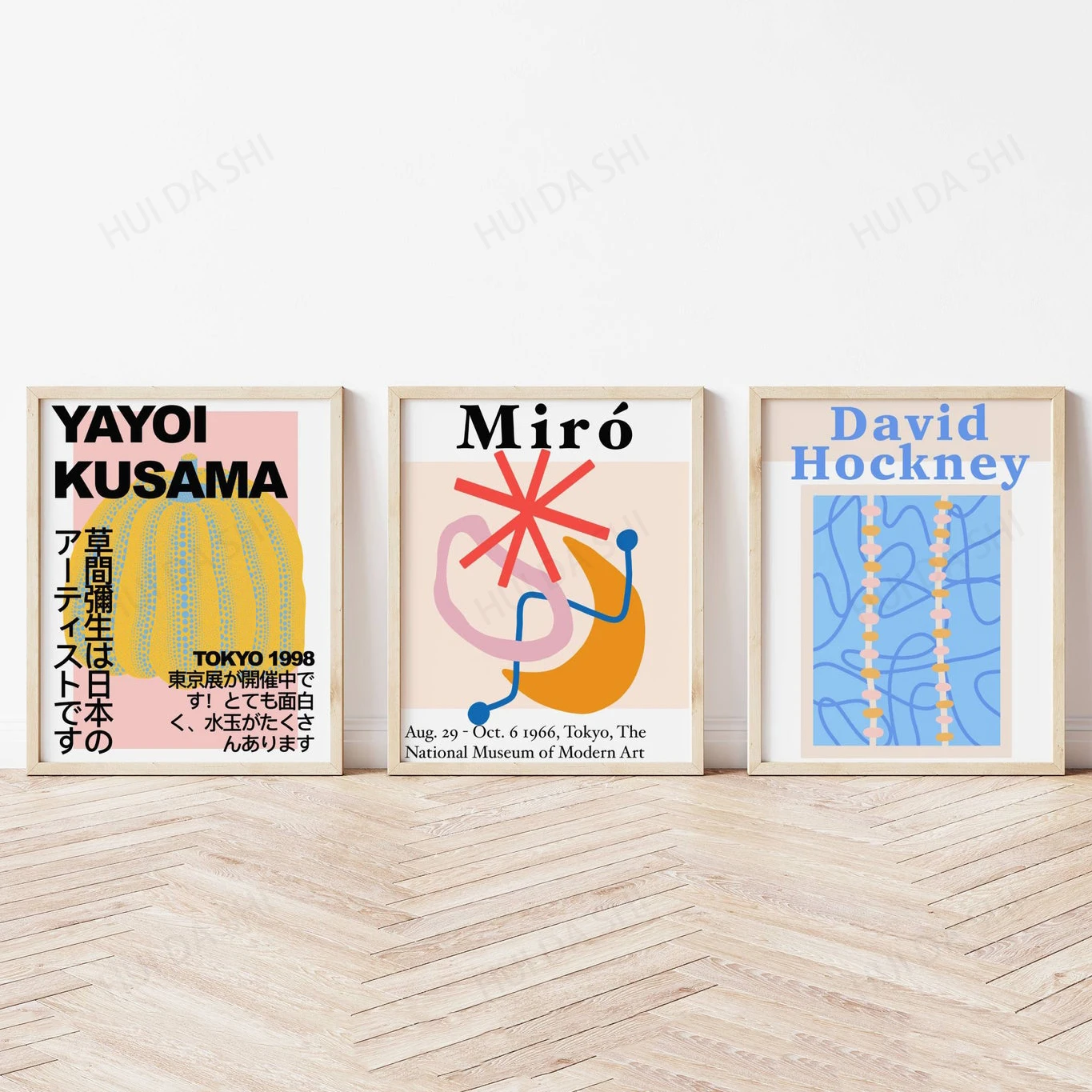 set of 3 exhibition prints printable wall art | gallery wall art | kusama exhibition print download | hockney | miro exhibition
set of 3 exhibition prints printable wall art | gallery wall art | kusama exhibition print download | hockney | miro exhibition