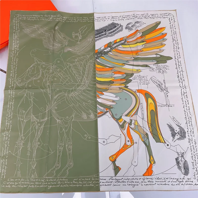 Horse 90 Silk Scarf Neckerchief Luxury Silk Foulard Echarpe Women Large Square Silk Shawl Cape Hand Rolled Edges
Horse 90 Silk Scarf Neckerchief Luxury Silk Foulard Echarpe Women Large Square Silk Shawl Cape Hand Rolled Edges