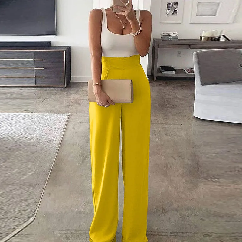 Sexy Women's Sleeveless Patchwork Wide Leg Pants Jumpsuit Spring Elegant Office Ladies Jumpsuit Sleeveless Summer Beach Workwear
Sexy Women's Sleeveless Patchwork Wide Leg Pants Jumpsuit Spring Elegant Office Ladies Jumpsuit Sleeveless Summer Beach Workwear