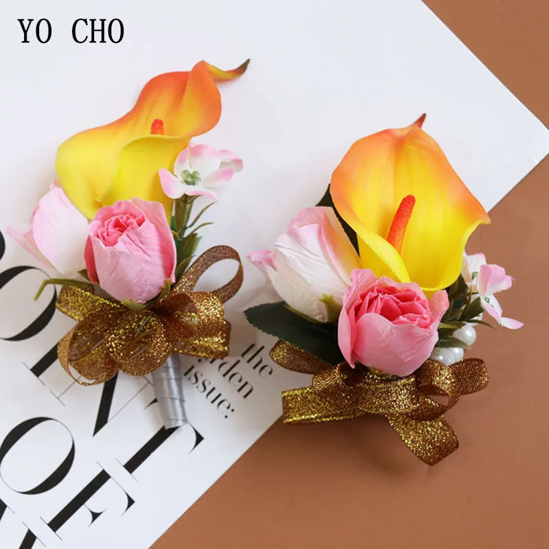 YO CHO Real Touch PU Calla Wedding Wrist Corsage Bracelet Artificial Calla Flowers Decorative Bridesmaid Wrist Corsage Bracelet
YO CHO Real Touch PU Calla Wedding Wrist Corsage Bracelet Artificial Calla Flowers Decorative Bridesmaid Wrist Corsage Bracelet