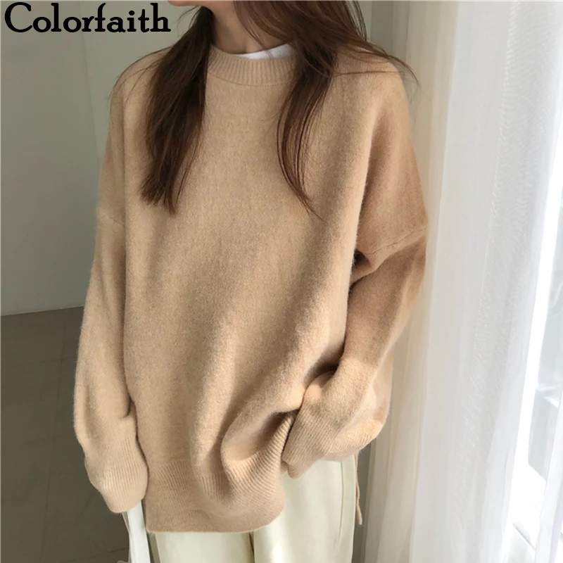 Фото Colorfaith 2019 новый осенне зимний женский свитер пуловер с круглым - купить