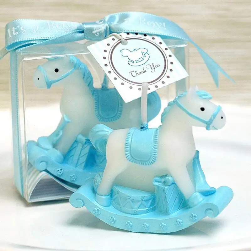 

20PCS Rocking Horse Candle Favors for Baby Shower Kids Birthday Gifts Baptism Keepsake Event Anniversary Favours