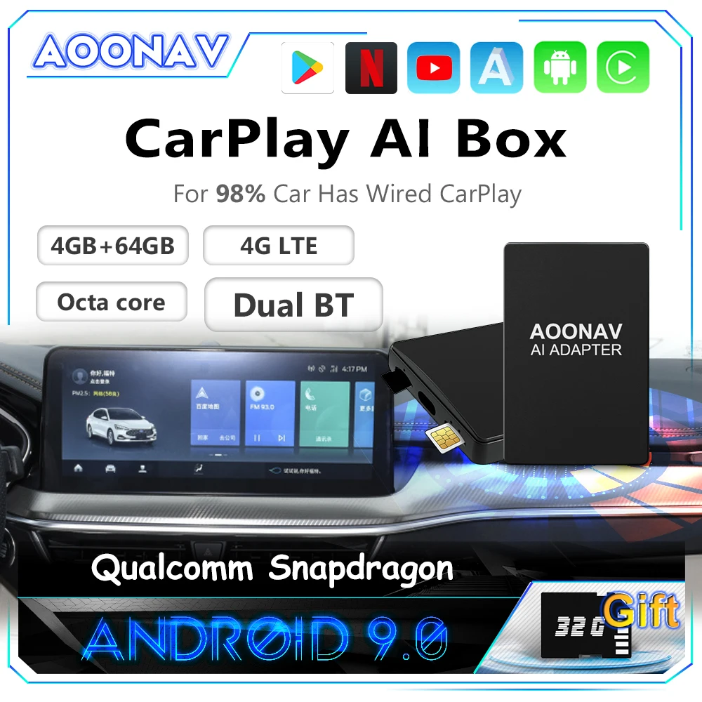 Android Carplay Ai Box Mini Android smart steaming Box Apple Car play Wireless Android Auto For Ford Netflix YouTube
Android Carplay Ai Box Mini Android smart steaming Box Apple Car play Wireless Android Auto For Ford Netflix YouTube