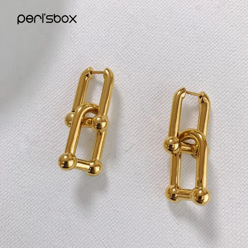 Серьги Peri'sBox U-образные геометрической формы, латунные, золотые, висячие, для женщин, шикарные, стильные серьги, ювелирные изделия знаменитос...
Серьги Peri'sBox U-образные геометрической формы, латунные, золотые, висячие, для женщин, шикарные, стильные серьги, ювелирные изделия знаменитос...