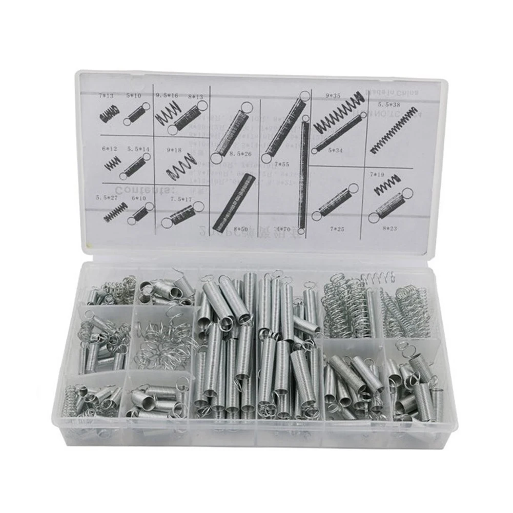 200pcs With Storage Box Accessories Extension And Compression Coil Portable Hardware Tool Spring Set Metal Steel Assorted
200pcs With Storage Box Accessories Extension And Compression Coil Portable Hardware Tool Spring Set Metal Steel Assorted
