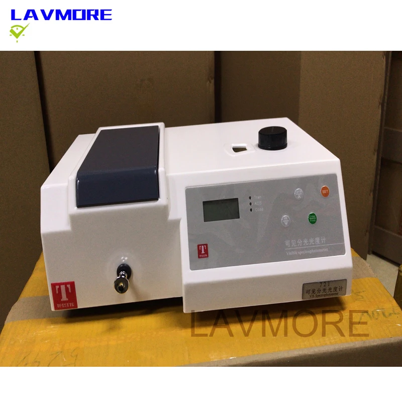 721Visible Spectrometer Wavelength 325-1050nm UV Spectrophotometer Tester Precision UV-Vis Photometer with Analyser Cuvette Kit