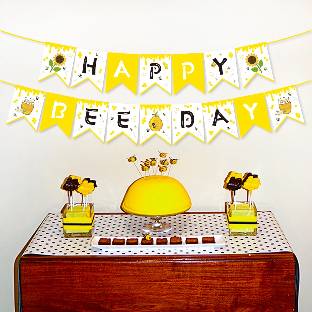618 Продажа Продвижение подсолнечника Мёд пчела счастливым баннеры для вечеринки