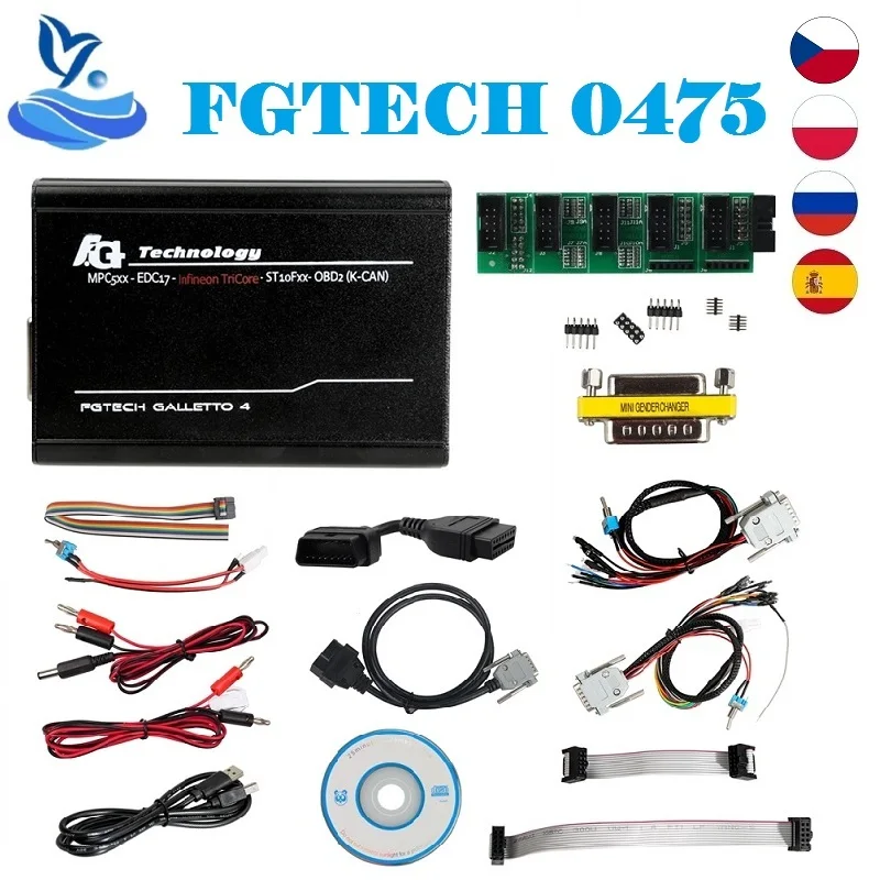 Программатор FGTECH Galletto 4 Master V54 FW 0475 EU последняя версия автоматический ECU чип