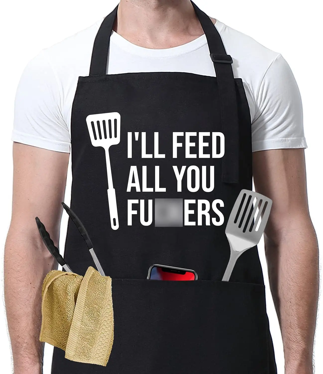 Смешные фартуки для мужчин и женщин iwill Feed All You с 3 карманами, искусственные, готовка, гриль, барбекю, фартук шеф-повара
Смешные фартуки для мужчин и женщин iwill Feed All You с 3 карманами, искусственные, готовка, гриль, барбекю, фартук шеф-повара