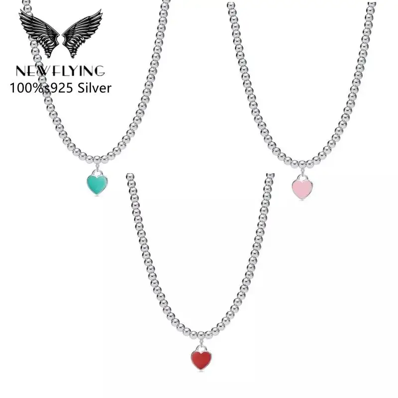 NewFlying Original Fashion 100%925 Silver Necklace Women's Peach heart Pendant TF Love Necklace Women's Holiday Couple Gift
NewFlying Original Fashion 100%925 Silver Necklace Women's Peach heart Pendant TF Love Necklace Women's Holiday Couple Gift