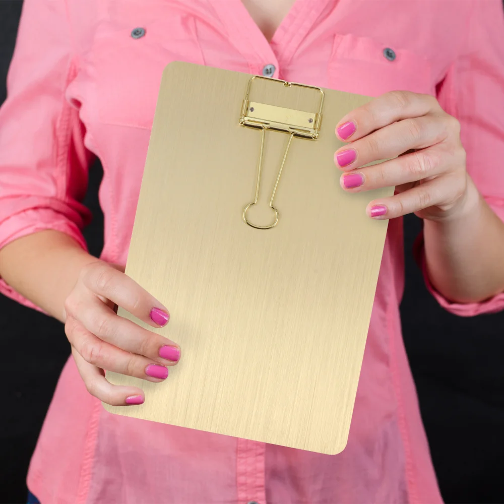 1pc Metal A5 Paper Clipboard A5 File Size Folder Plate Writing Splint Paperboard
1pc Metal A5 Paper Clipboard A5 File Size Folder Plate Writing Splint Paperboard