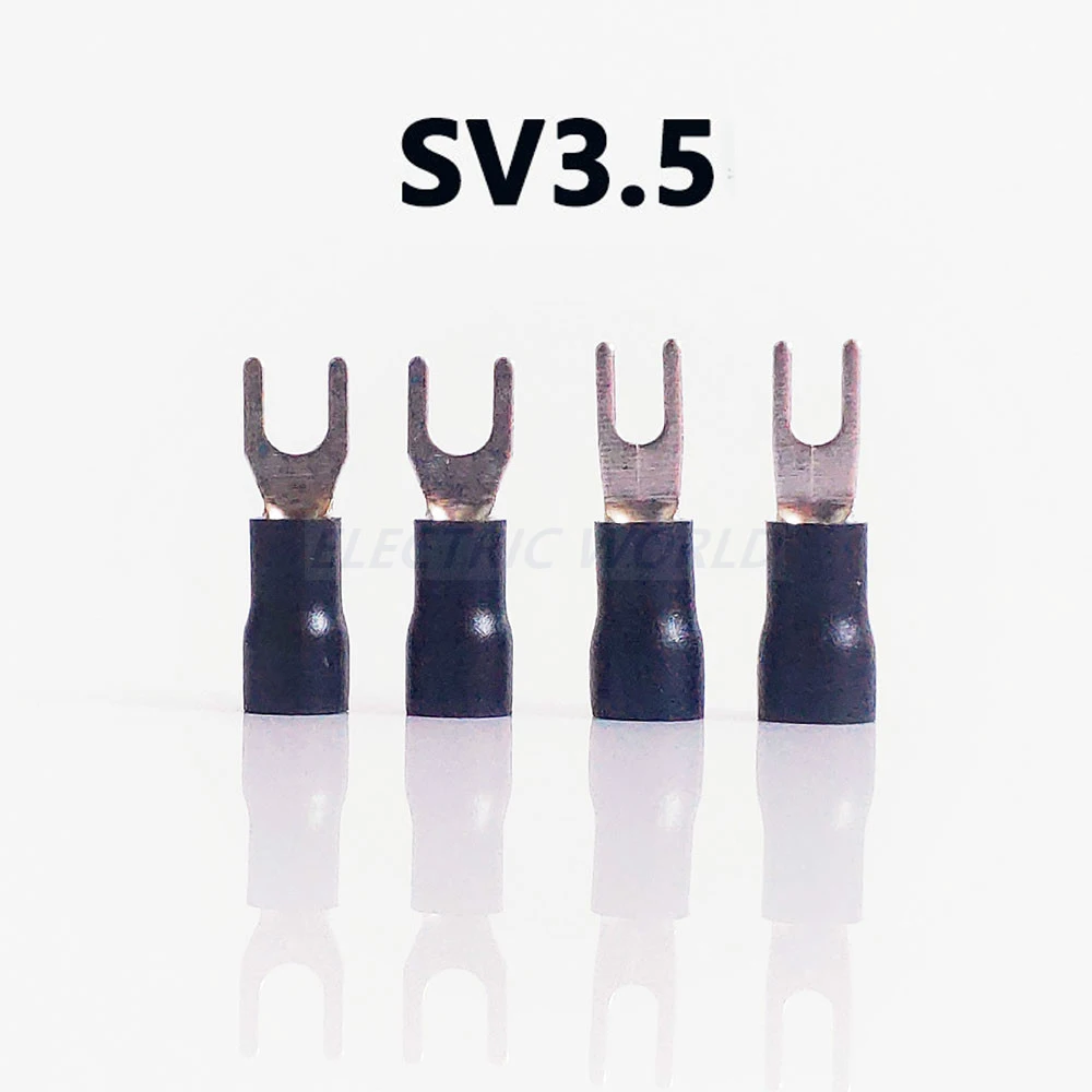 Fork Spade Crimp Insulation Terminal Wire connector SV3.5-3 SV3.5-4 SV3.5-5 SV3.5-6 Wire connection Cable Connector terminal
Fork Spade Crimp Insulation Terminal Wire connector SV3.5-3 SV3.5-4 SV3.5-5 SV3.5-6 Wire connection Cable Connector terminal