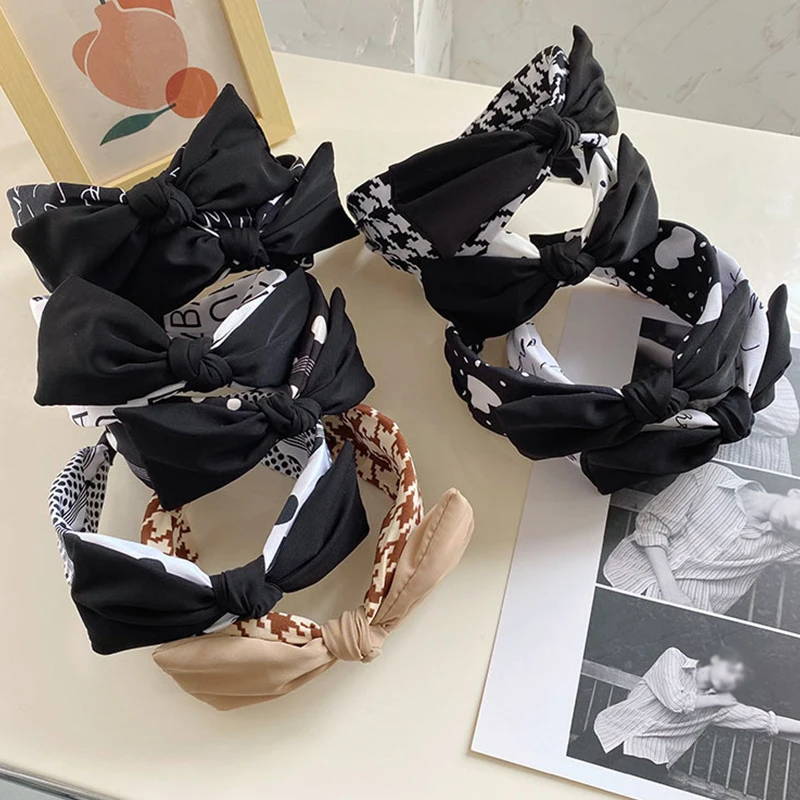 Fashion Women Hedband Hair Accessories Female Hair Hoop Print Girls Houndstooth Letter Headwear Big Bow Knot Hairband
Fashion Women Hedband Hair Accessories Female Hair Hoop Print Girls Houndstooth Letter Headwear Big Bow Knot Hairband