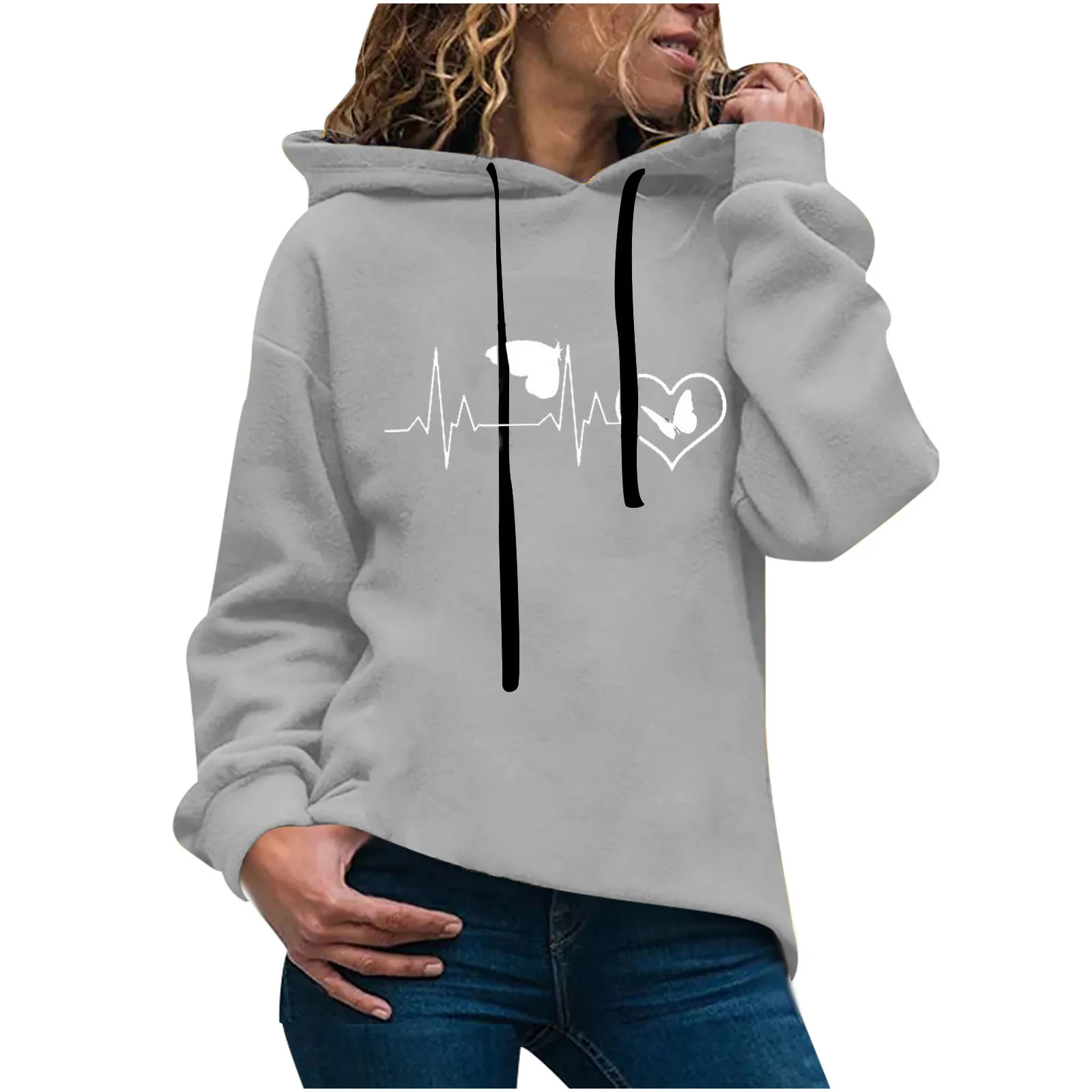 Oversized Hoodie Casual Pullovers Top Autumn Winter Hooded Heartbeat Printed Long Sleeve Women Sweatshirt Hoody Sudadera Mujer
Oversized Hoodie Casual Pullovers Top Autumn Winter Hooded Heartbeat Printed Long Sleeve Women Sweatshirt Hoody Sudadera Mujer