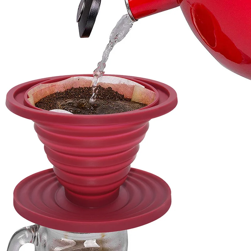 Collapsible Reusable Silicone Coffee Dripper- Filter Cone- Easy Manual Coffee Brew Maker
Collapsible Reusable Silicone Coffee Dripper- Filter Cone- Easy Manual Coffee Brew Maker
