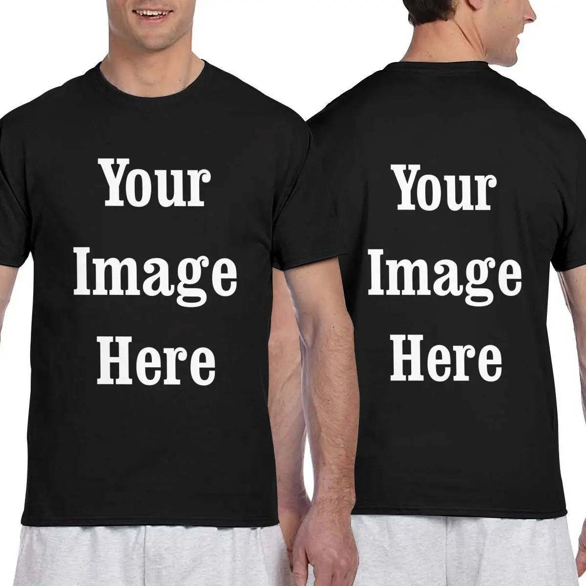 Индивидуальные мужские футболки с вашим собственным изображением летние для