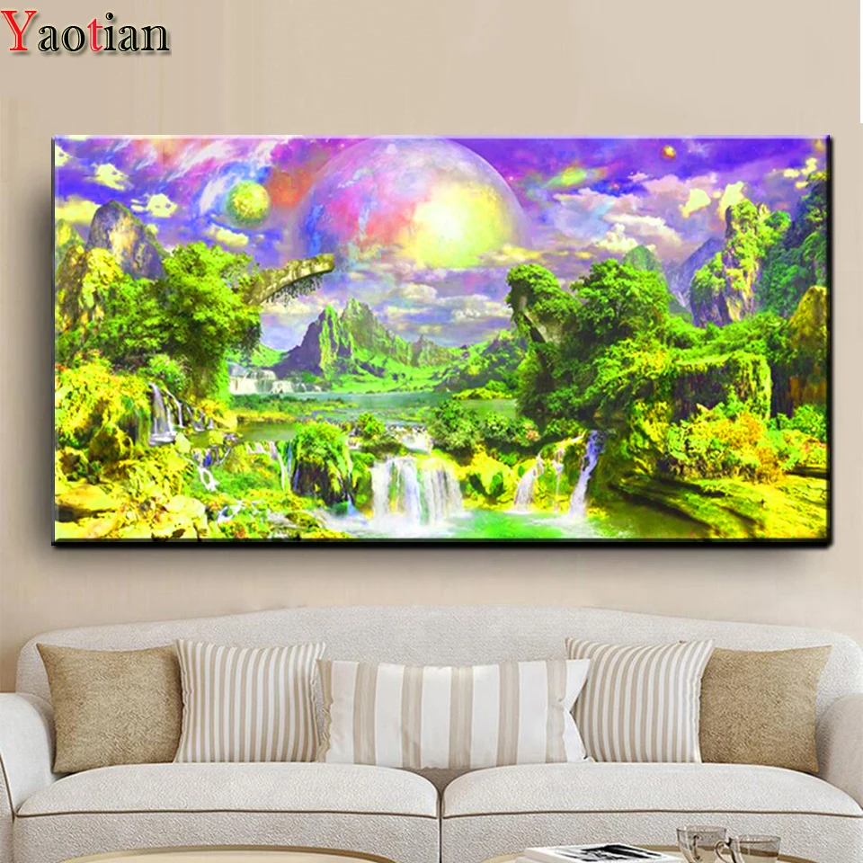 Full Square/Round DIY Diamond Painting Waterfall River Planet 5D Cross Stitch Crystal Diamond Mosaic Diamond embroidery Scenery
Full Square/Round DIY Diamond Painting Waterfall River Planet 5D Cross Stitch Crystal Diamond Mosaic Diamond embroidery Scenery
