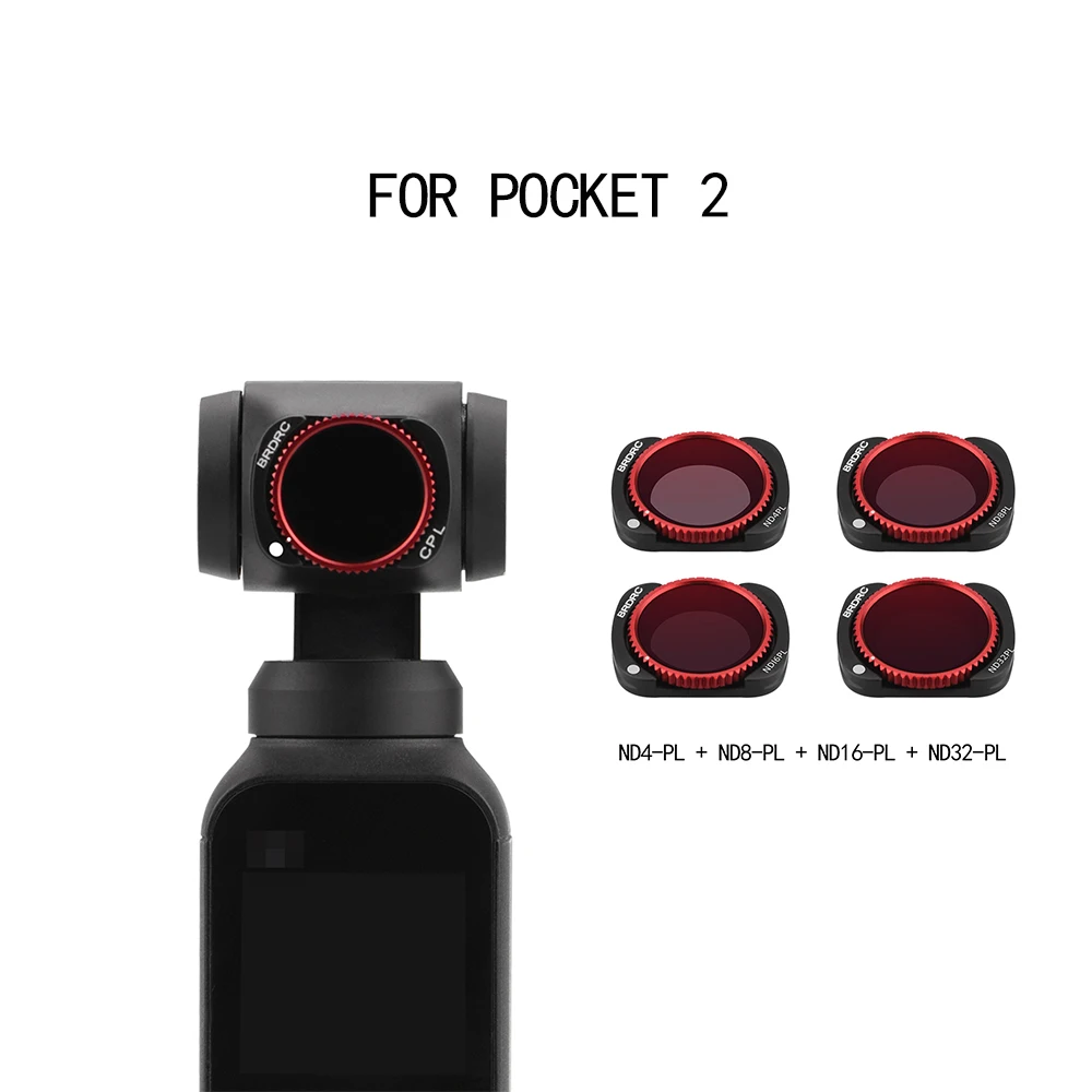 for DJI Osmo Pocket 2 Handheld Gimbal Camera Adjustable Filter ND4 8 16 32-PL Waterproof Antifouling Optical Glass Accessories
for DJI Osmo Pocket 2 Handheld Gimbal Camera Adjustable Filter ND4 8 16 32-PL Waterproof Antifouling Optical Glass Accessories