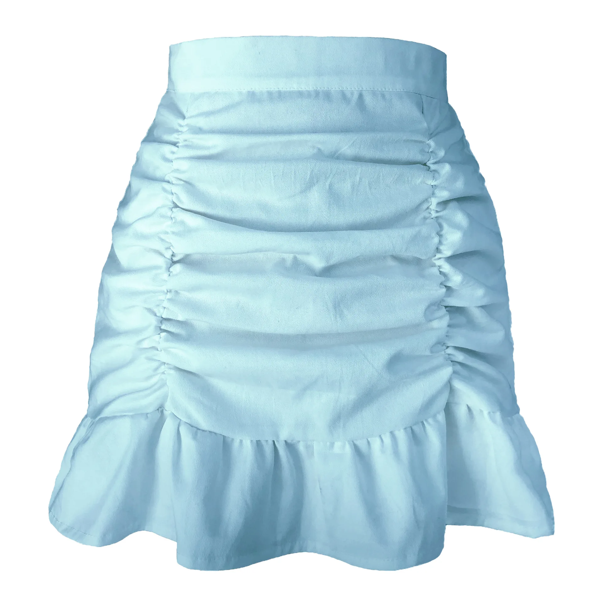 2021 Summer Cotton Pleated Ruffled Zipper Skirt Women High Waist Bag Hip Fishtail Solid Color Mini Skirt
2021 Summer Cotton Pleated Ruffled Zipper Skirt Women High Waist Bag Hip Fishtail Solid Color Mini Skirt