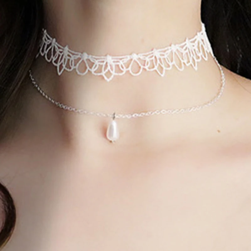 New Sweet White Lace Neck Choker Necklace for Women Net Celebrity Cosplay Collar Necklaces Jewelry Hot Sale Fashion Accessories
New Sweet White Lace Neck Choker Necklace for Women Net Celebrity Cosplay Collar Necklaces Jewelry Hot Sale Fashion Accessories