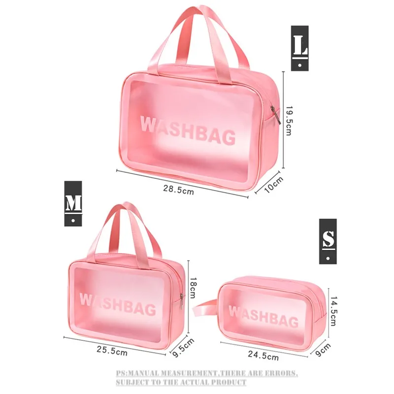 Ins Hot PVC Transparent Women Waterproof Wash Bag Makeup Bag Travel Organizer Large Capacity Cosmetic Storage Bag Hand Clear Bag
Ins Hot PVC Transparent Women Waterproof Wash Bag Makeup Bag Travel Organizer Large Capacity Cosmetic Storage Bag Hand Clear Bag